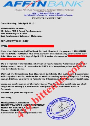 AFB REQUEST FOR INHERITANCE TAX CLEARANCE CERTIFICATE